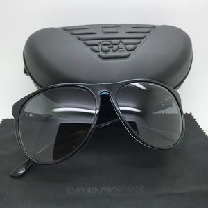 Emporio Armani EA9801 Black Wayfarer Sunglasses